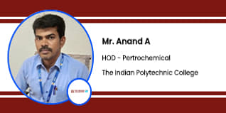 The Indian Polytechnic College, Tirunelveli, Head of Petrochemical Department: Mr. Anand A Interview